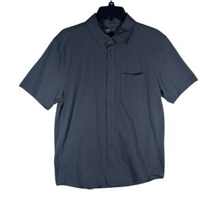 VRST Mens M Short Sleeve Button Down Shirt Moisture Wicking UV Protection NEW‎